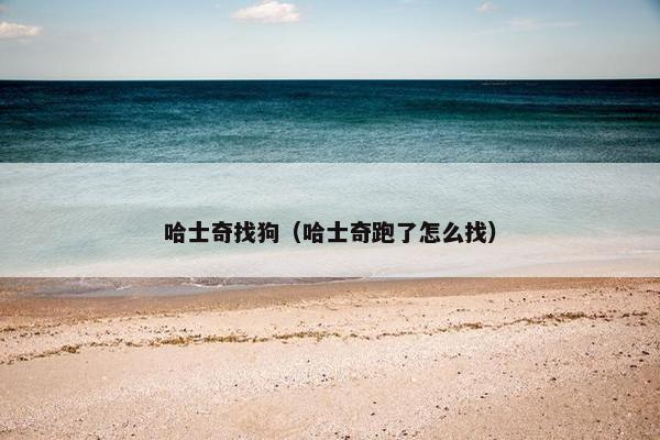 哈士奇找狗（哈士奇跑了怎么找）
