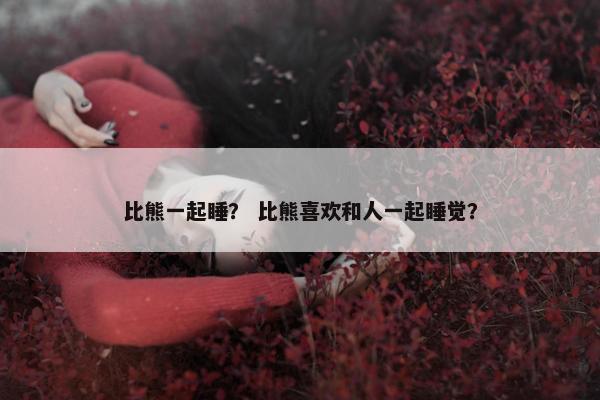 比熊一起睡？ 比熊喜欢和人一起睡觉？