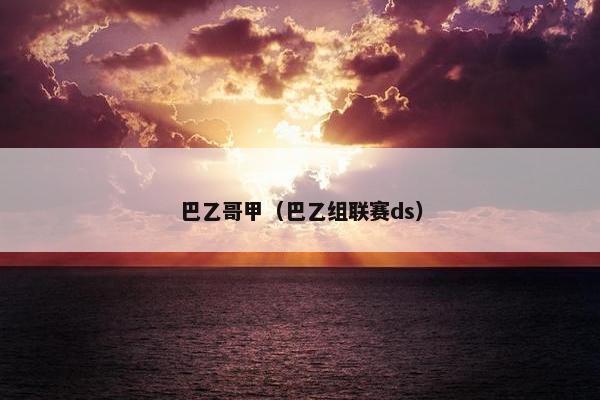 巴乙哥甲（巴乙组联赛ds）