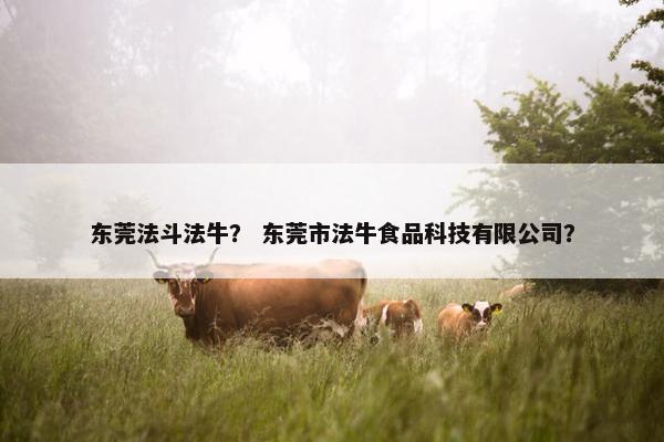 东莞法斗法牛？ 东莞市法牛食品科技有限公司？