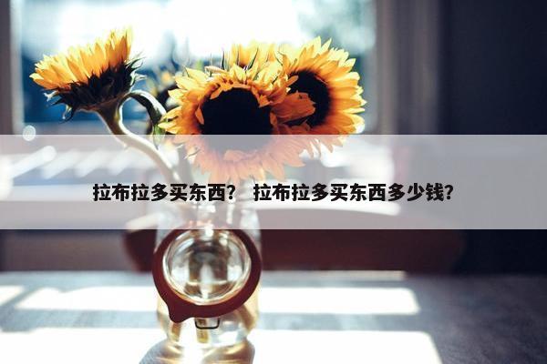 拉布拉多买东西？ 拉布拉多买东西多少钱？