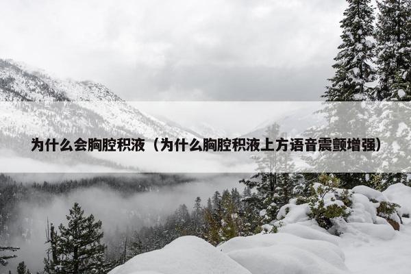 为什么会胸腔积液（为什么胸腔积液上方语音震颤增强）