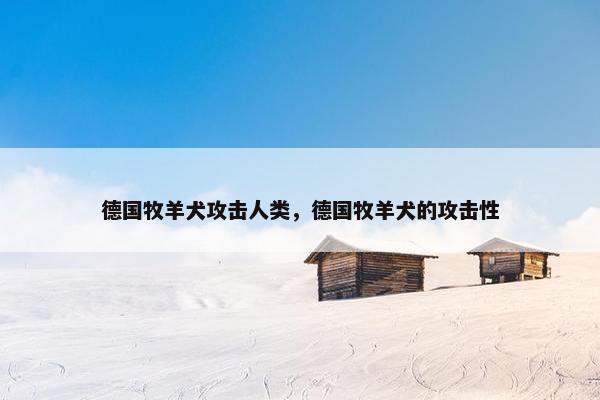 德国牧羊犬攻击人类，德国牧羊犬的攻击性