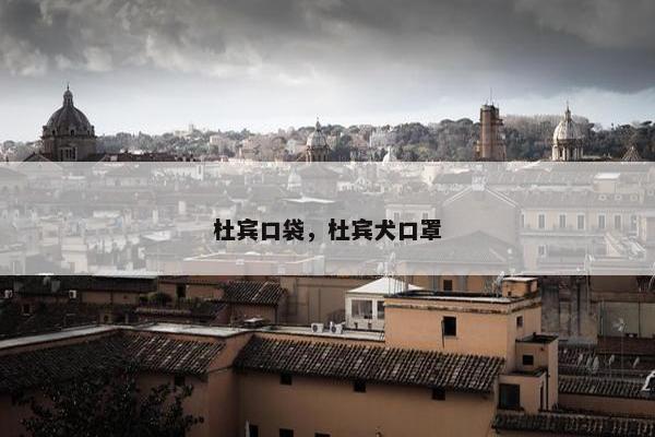杜宾口袋，杜宾犬口罩